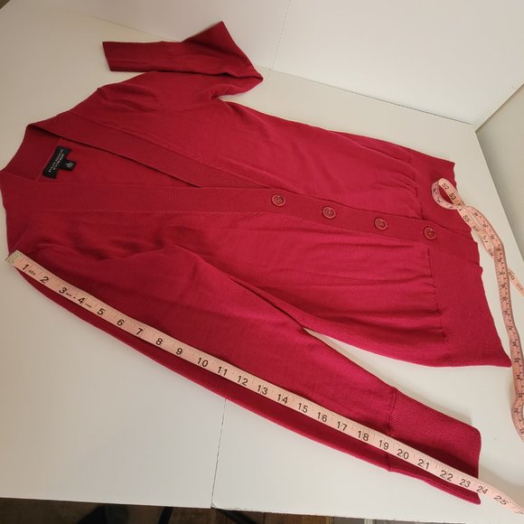 Banana Republic, Red Fine Merino Cardigan, Size S, NWOT - Picture 9 of 11